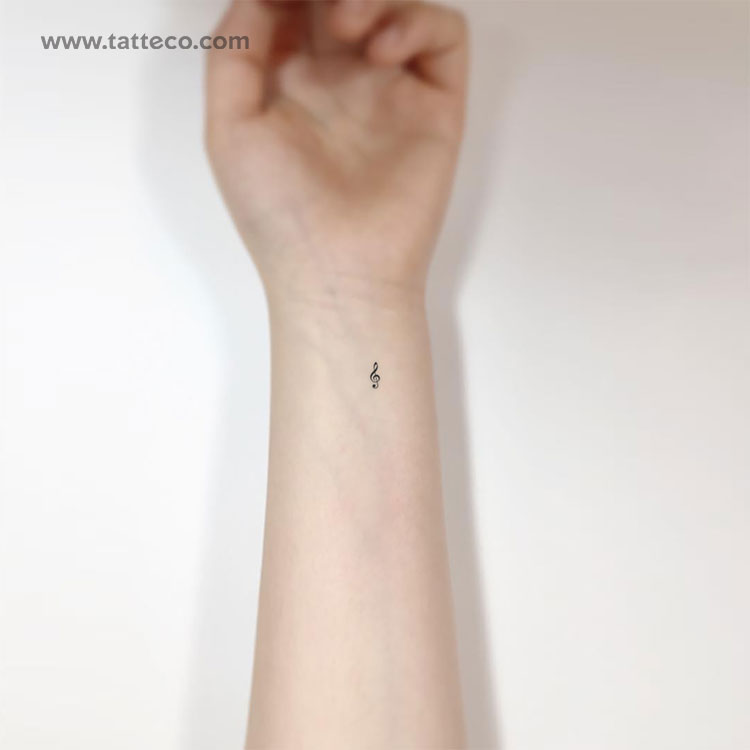 Small Treble Clef Temporary Tattoo - Set of 3 – Tatteco